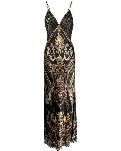 Camilla Graphic-print Silk Gown - Multicolour