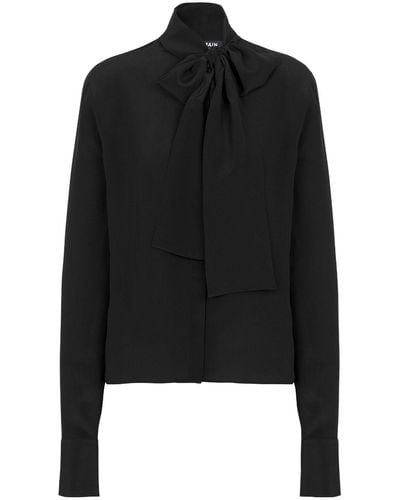 Balmain Blouse à détail de nœud - Noir