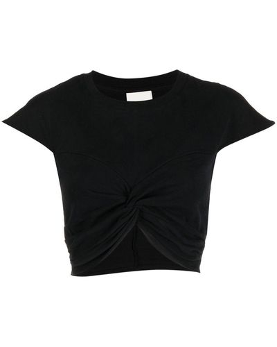 Isabel Marant クロップド Tシャツ - ブラック