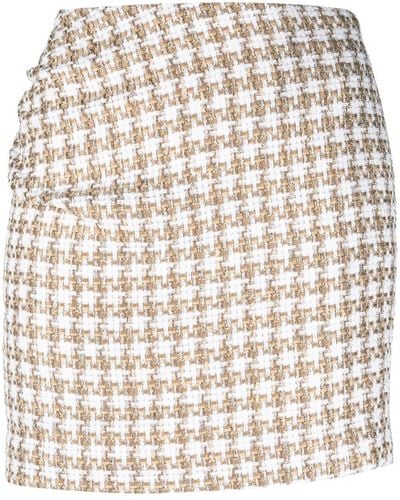 IRO Gathered-detail Tweed Skirt - Natural