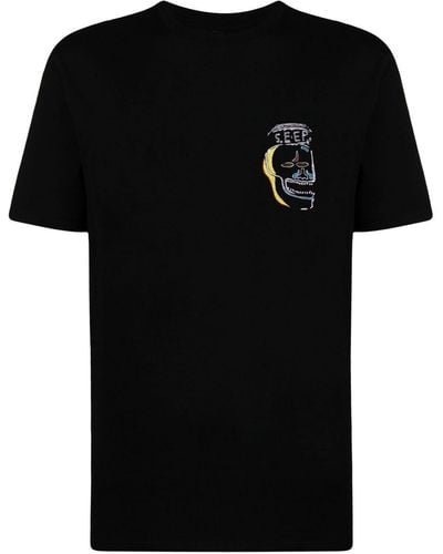 Maharishi Logo-print Cotton T-shirt - Black