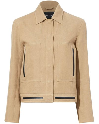Proenza Schouler Cotton-linen Blend Jacket - Natural
