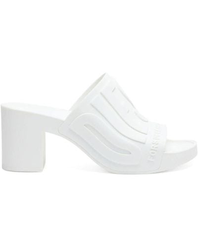 DIESEL Sa-pamela H Logo-embossed Sandals - White