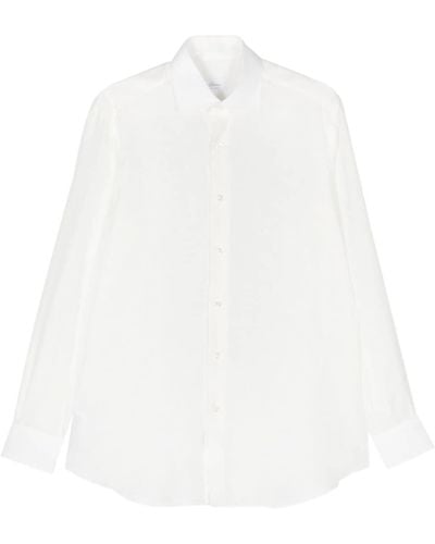 Brioni Reg William Linen Shirt - White