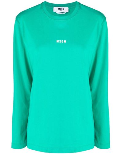 MSGM Sweater Met Logoprint - Blauw