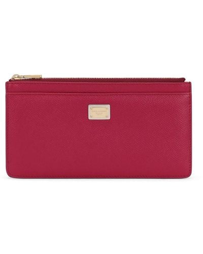 Dolce & Gabbana Wallet With Logo Plaque - Red