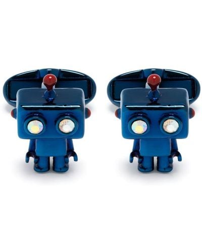Paul Smith Robot メタリック カフスボタン - ブルー