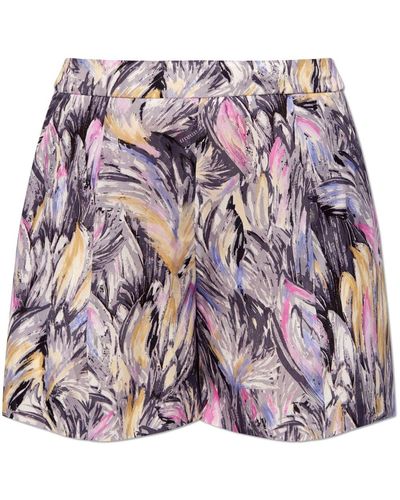 Balmain Abstract-print High-rise Shorts - Pink