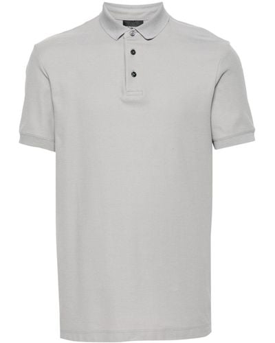 Emporio Armani Pikee-Poloshirt mit Logo-Jacquard - Grau