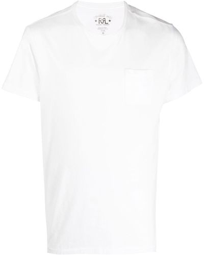 RRL T-Shirt mit Brusttasche - Weiß