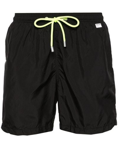Mc2 Saint Barth X Pantonetm Drawstring-waist Swim Shorts - Black