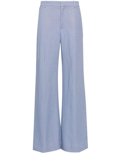 Chloé Low-rise Flared Trousers - Blue