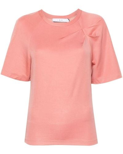 IRO Umae T-Shirt mit Faltendetail - Pink