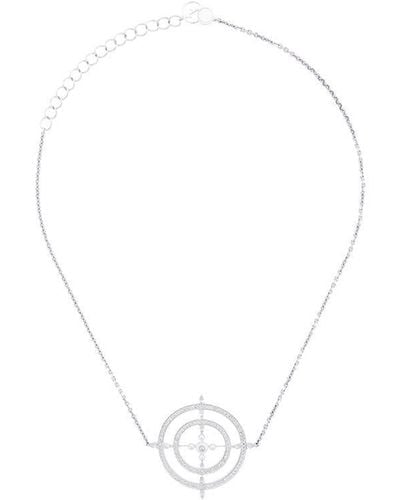 Anissa Kermiche 18kt Weißgoldhalskette mit Perlen - Grau