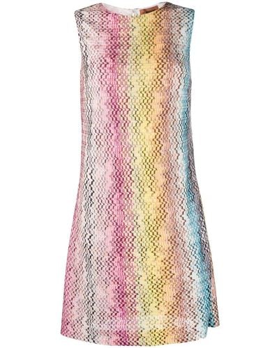Missoni Woven-zigzag Shift Dress - Pink