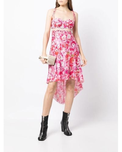 Natasha Zinko Floral-print Midi Dress - Pink