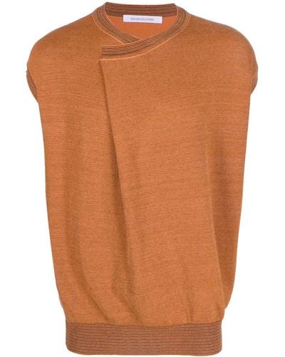 Bianca Saunders Knitted Jumper Vest - Orange
