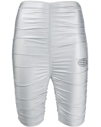 Alexander Wang High Waist Shorts - Metallic