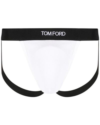 Tom Ford Logo-waistband Briefs - Black