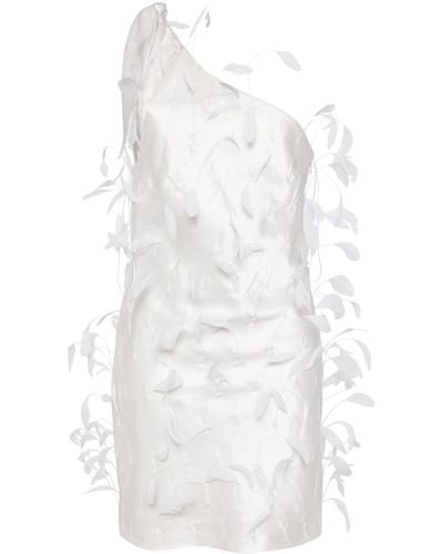 Cult Gaia Hayes Feather-detail Minidress - White