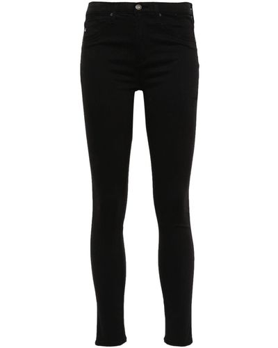 AG Jeans Mid-rise Skinny Jeans - Black