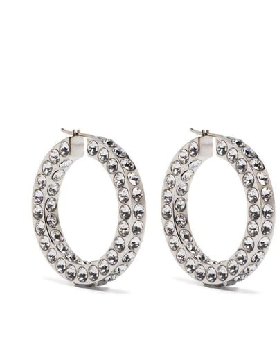 AMINA MUADDI Jahleel Crystal-embellished Earrings - Metallic
