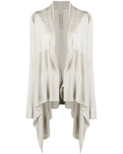 Rick Owens Draped Knitted Cardigan - White