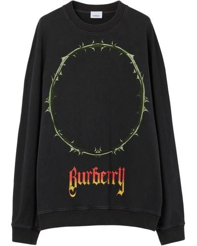 Burberry Sweater Met Tekst - Zwart