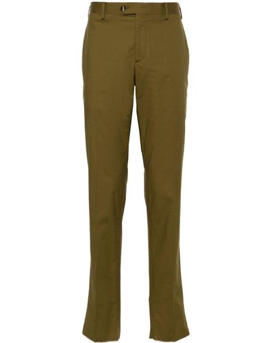Lardini Pantalones chinos ajustados de talle medio - Verde