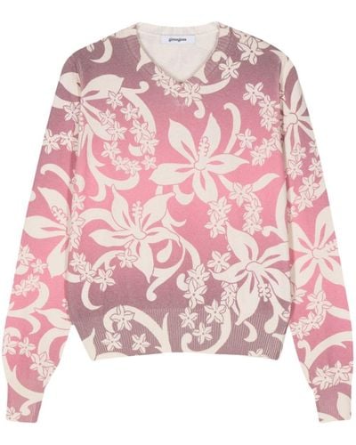 GIMAGUAS Hanna Floral-print Sweater - Pink