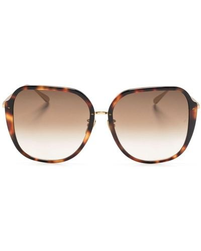 Linda Farrow Sofia Oversize-frame Sunglasses - Natural
