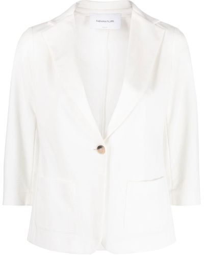 Fabiana Filippi Single Breasted Jacket - White