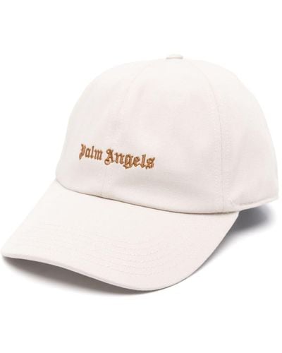 Palm Angels Logo-embroidered Cotton Cap - Natural