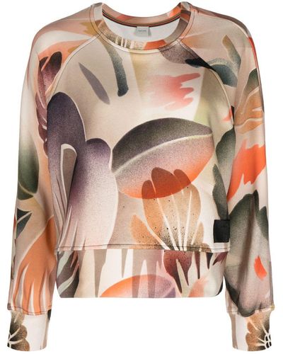 Paul Smith Graphic-print Cotton Jumper - Brown