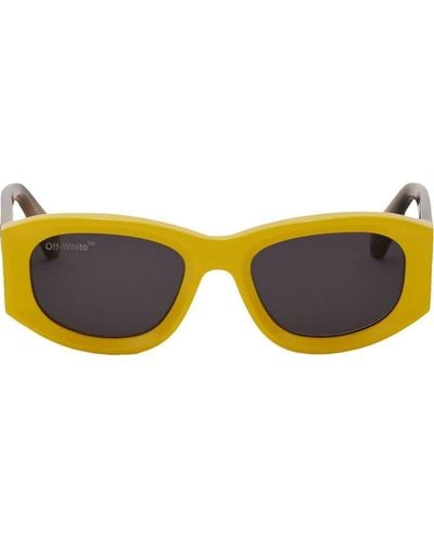 Off-White c/o Virgil Abloh Yellow Oval Sunglasses - Unisex - Acetate