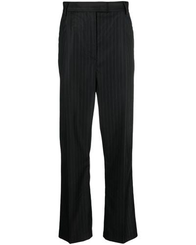 Litkovskaya Pinstripe-print Tailored Trousers - Black