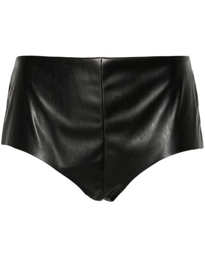 Lardini Faux-leather Mini Shorts - Black