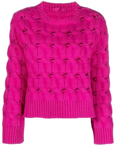 Valentino Garavani Round-neck Knitted Sweater - Pink