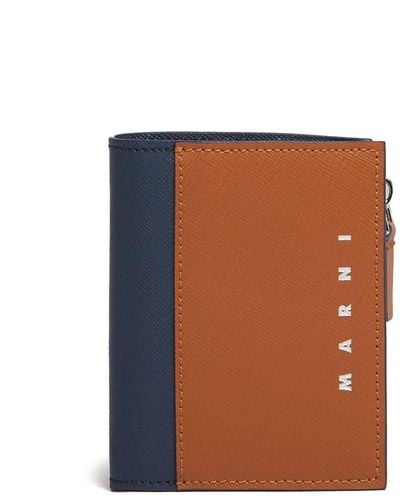 Marni Bi-fold Two-tone Leather Wallet - Multicolour