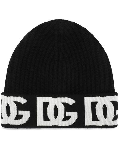 Dolce & Gabbana Gorro con logo en jacquard - Negro