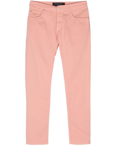 Hand Picked Orvieto Mid-rise Slim-fit Chinos - Pink