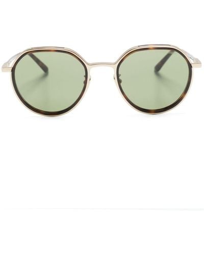 Giorgio Armani Panto Round-frame Sunglasses - Metallic