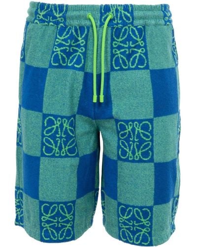 Loewe Shorts mit Print - Blau
