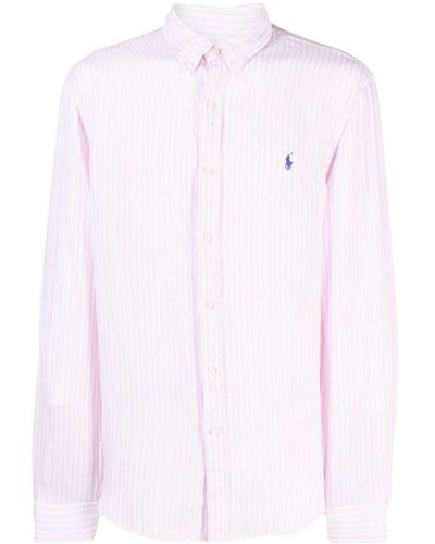 Polo Ralph Lauren ロゴ ストライプ シャツ - ピンク