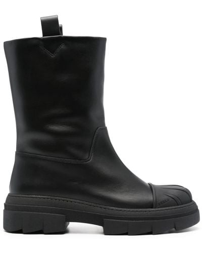 Furla Gum Leather Boots - Black