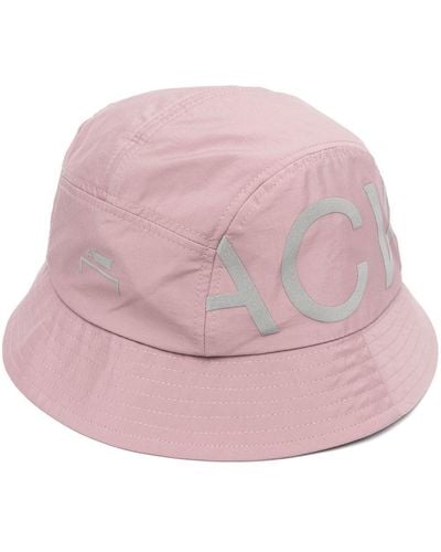 A_COLD_WALL* Sombrero de pescador con logo estampado - Rosa