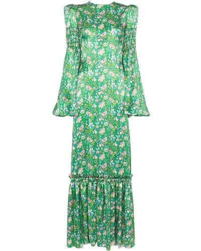 The Vampire's Wife Floral Print Maxi Dress - Green