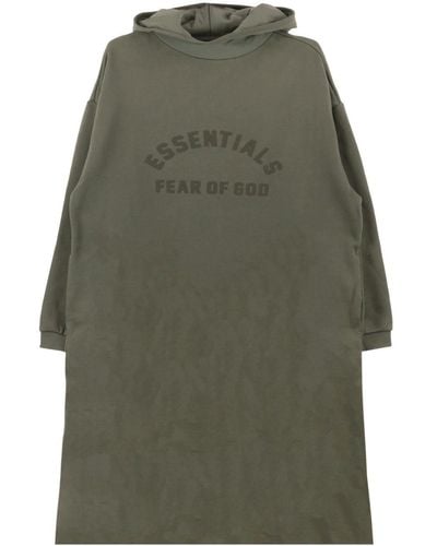 Fear Of God Logo-print Hooded Dress - Green