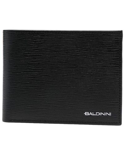 Baldinini Logo-print Bi-fold Leather Wallet - Black