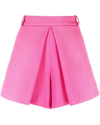 Alexandre Vauthier Pleat-detail Tailored Shorts - Pink